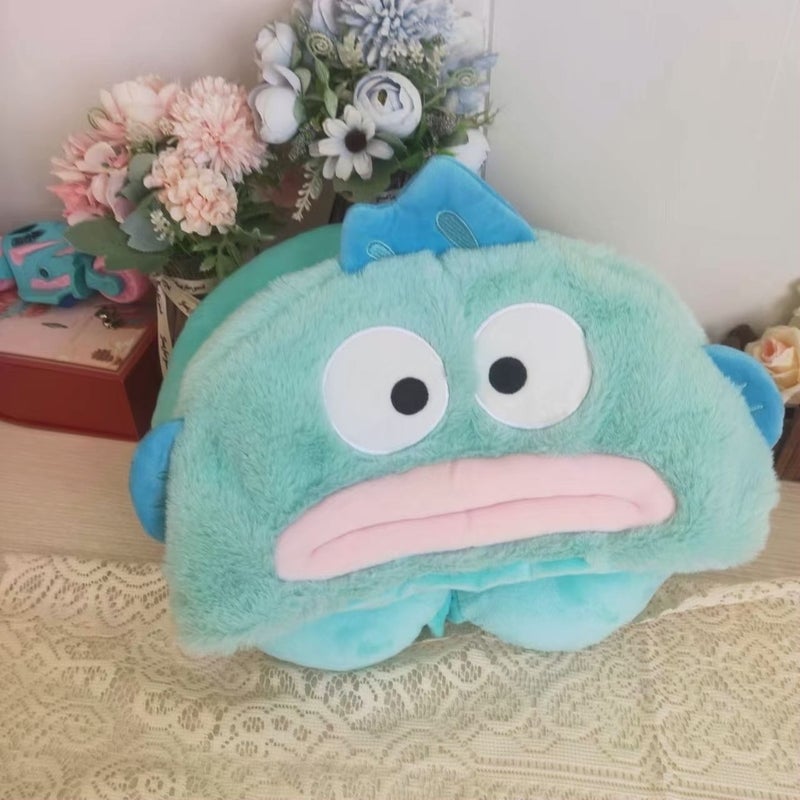 Stuffed Clown Monster Hat Neck Pillow Hooded U-Shaped Pillow Airplane Car Travel Neck Pillow Student Nap Pillow - Image 5