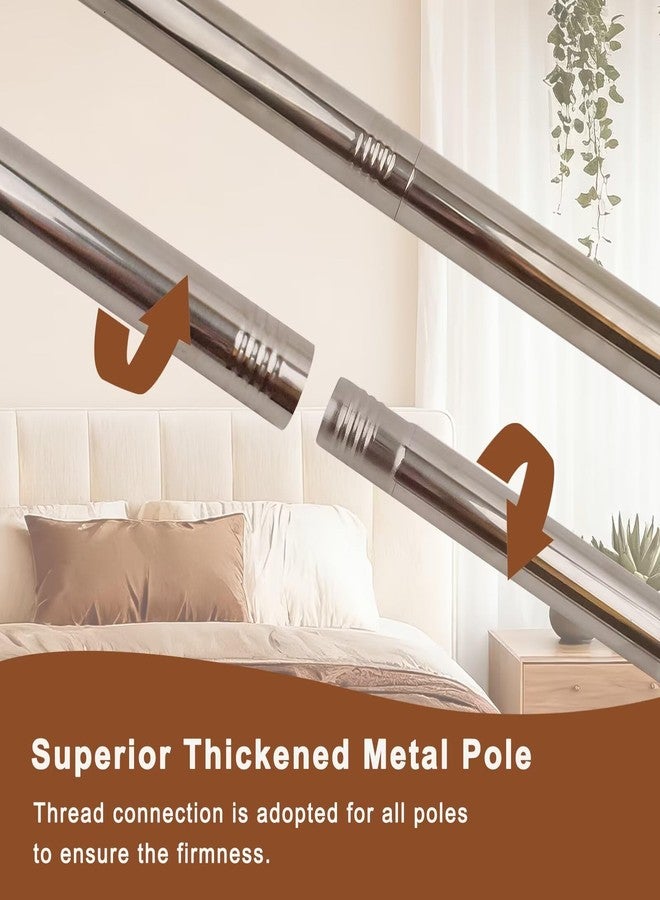 Mosqutent Canopy Bed Frame Queen Size, Thicken Stainless Steel Canopy Bed Frame, Bed Post Poles for Mosquito Curtains, Bedroom Decor - Image 5