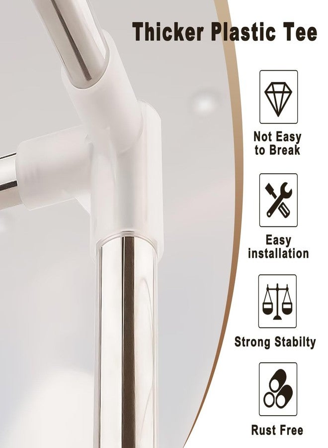 Mosqutent Canopy Bed Frame Queen Size, Thicken Stainless Steel Canopy Bed Frame, Bed Post Poles for Mosquito Curtains, Bedroom Decor - Image 3