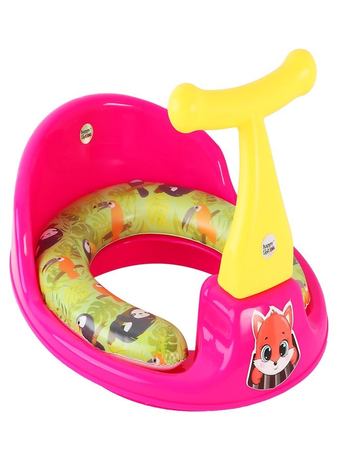 Zerya 1234 Soft Kids Toilet Trainer Baby Potty Seat With Handle And Back Support Toilet Seat For Girls & Boys (Pink) - Image 1