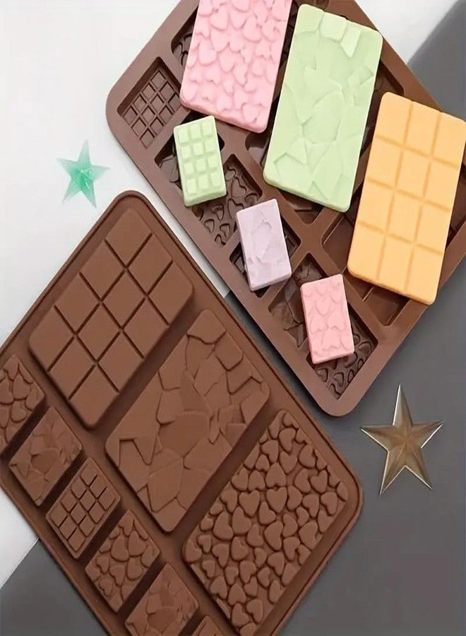 GLAMAXY Silicone 9 Cavity Multi Bar Chocolate Mold/Chocolate Making And Shaping Mould/Waffle Shape Chocolate Mould For Jelly, Candy, Fondant,20X15X2.5 Cm - Image 3