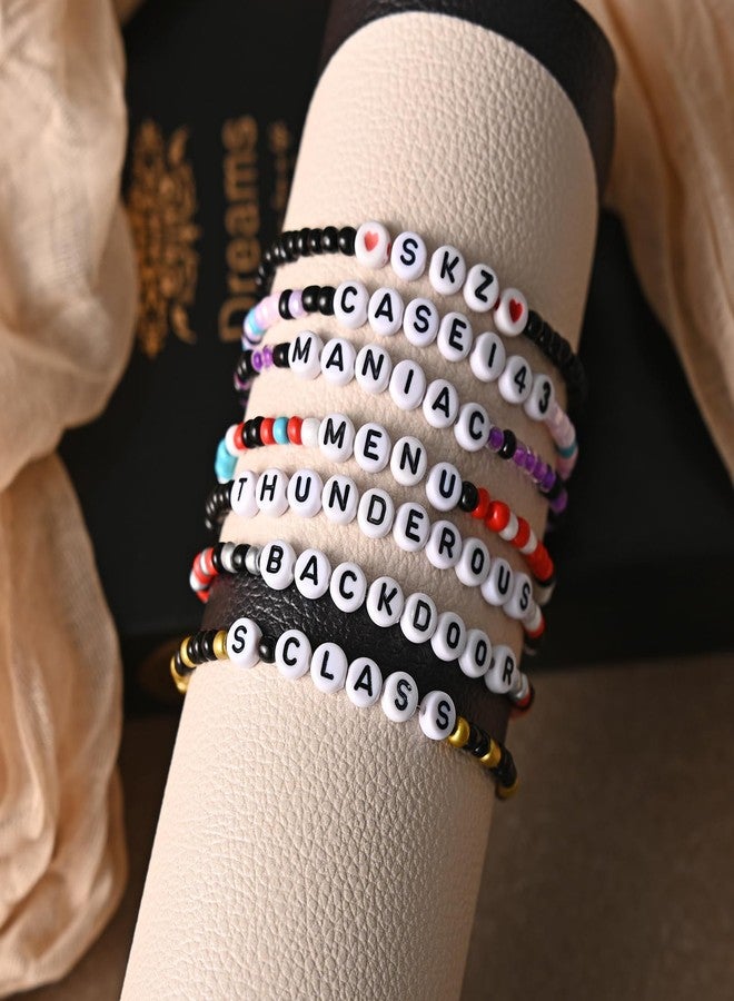 Teemotutu Stray Stay Bracelet-SKZ Inspired Friendship Bracelets KPOP-Stray Merch Gifts for Fans' Birthdays Concert Outfits (Stay Bracelet black) - Image 3