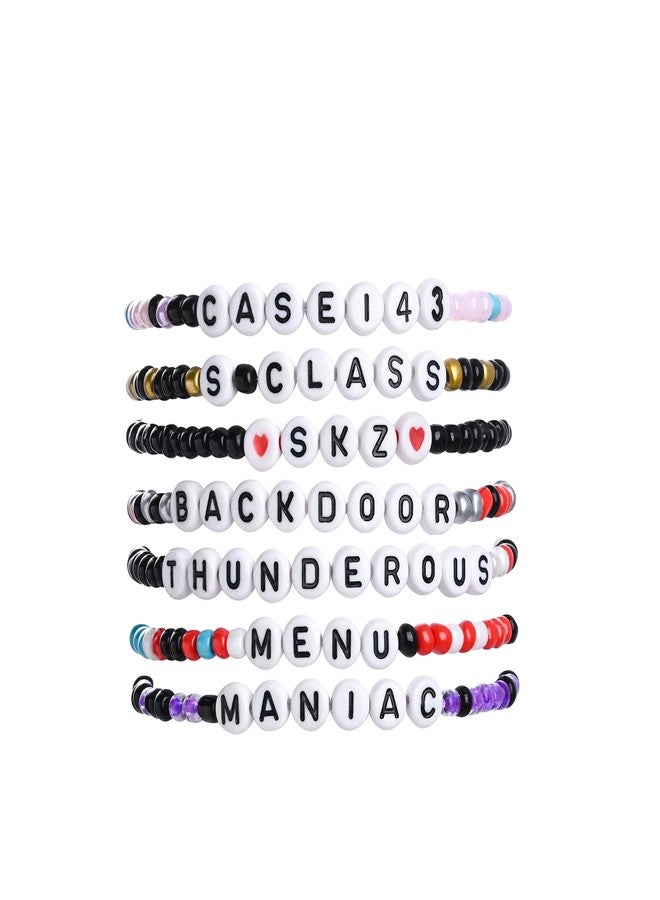 Teemotutu Stray Stay Bracelet-SKZ Inspired Friendship Bracelets KPOP-Stray Merch Gifts for Fans' Birthdays Concert Outfits (Stay Bracelet black) - Image 1