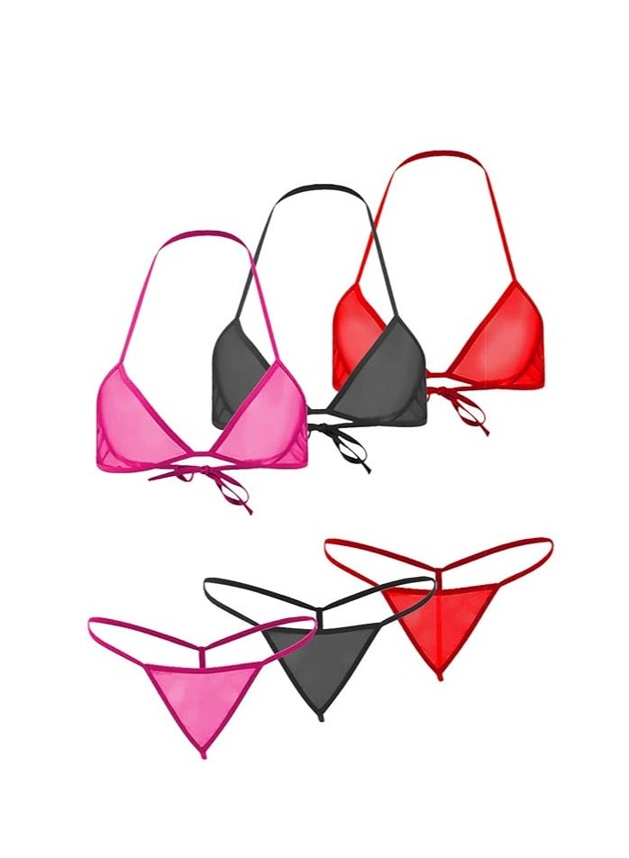 Accessorize Kingdom Accessorize Kingdom Women Sheer Lingerie Set Combo  - Image 1