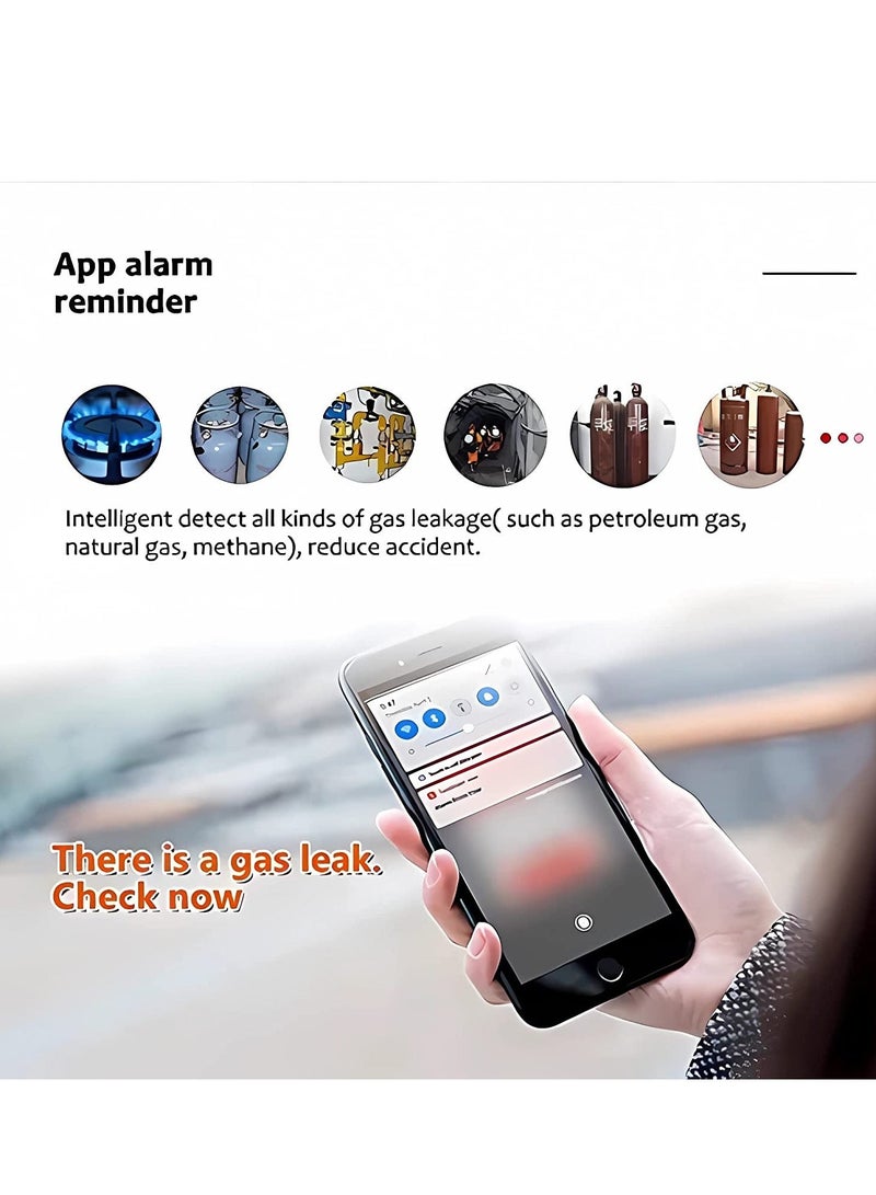 WiFi Natural Gas Detector,Smart WiFi Gas Leak Detector with Temperature Sensor LCD Display, Plug-in Gas Leak Sensor for LPG, LNG,Methane and Butane Gases - Image 3