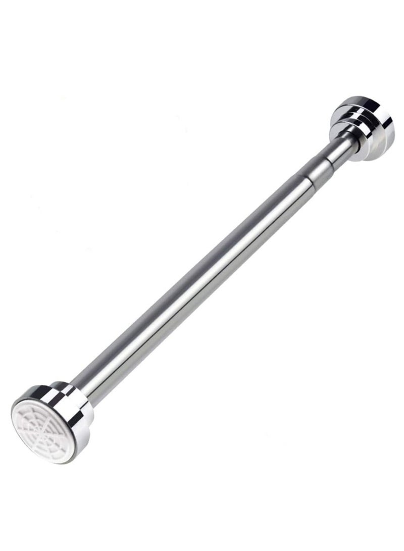 Rubik Shower Curtain Rod Adjustable 85cm to 155cm Extendable Length Telescopic Tension Bar Stainless Steel No Drill Type for Bathroom Shower Bathtub (85cm to 155cm) - Image 2