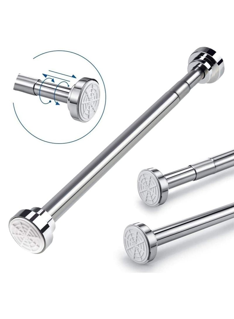 Rubik Shower Curtain Rod Adjustable 85cm to 155cm Extendable Length Telescopic Tension Bar Stainless Steel No Drill Type for Bathroom Shower Bathtub (85cm to 155cm) - Image 1