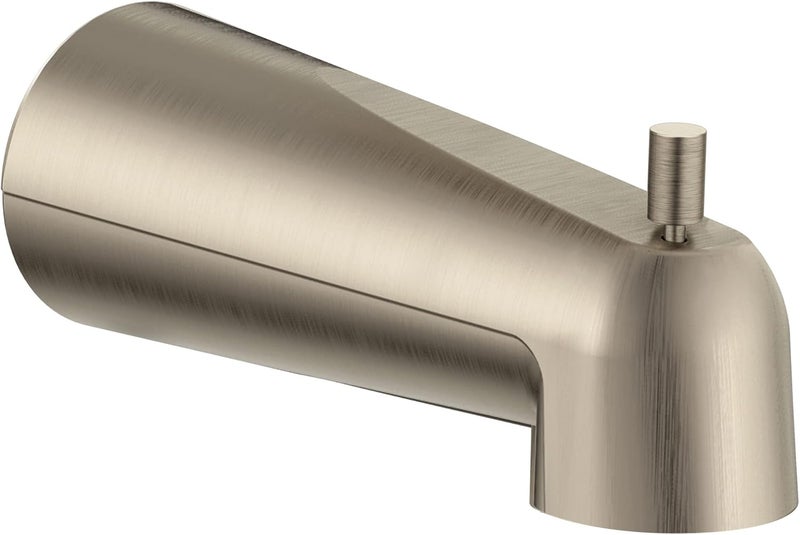 Moen Tub Spout for Shower or Bathtub 7Inch Spout Length Brushed Nickel 3839BN - Image 1