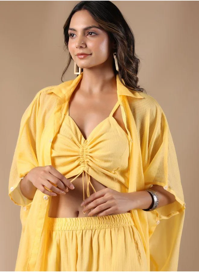 #Be Glow in style with this chic yellow kurta set