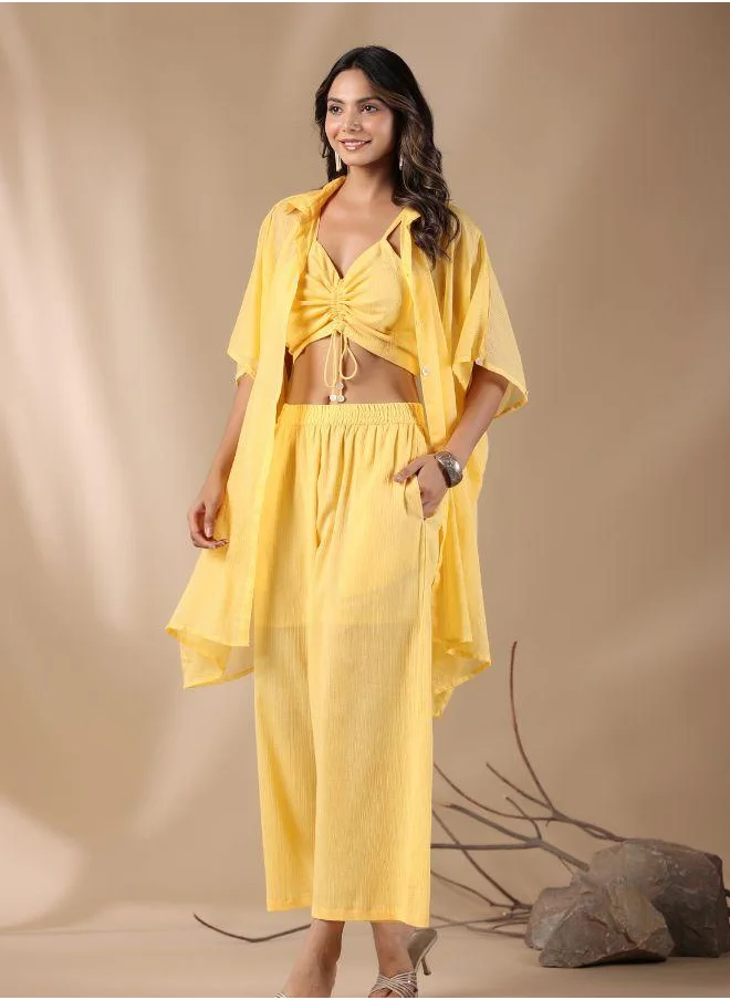 #Be Glow in style with this chic yellow kurta set