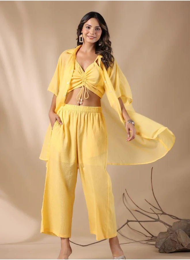 #Be Glow in style with this chic yellow kurta set