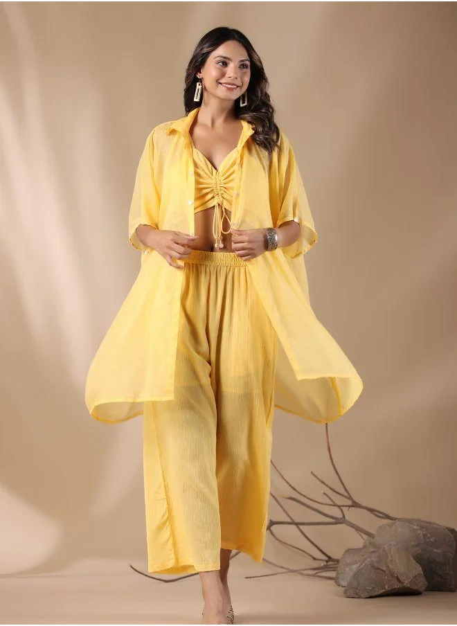 #Be Glow in style with this chic yellow kurta set