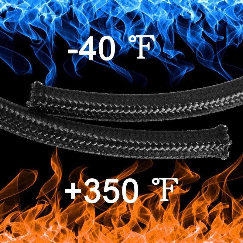 Partschoice 20FT 6AN 3/8" Nylon Stainless Steel Braided CPE Oil Gas Fuel Line Universal - Image 5