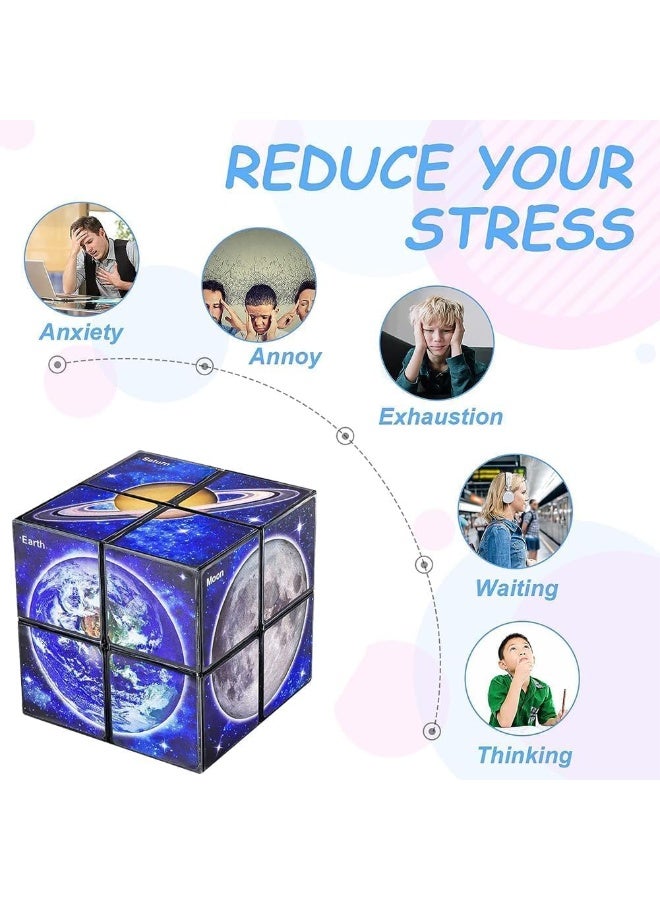 Starry Sky Cube Two in One, One Hundred Variations Unlimited Children's 3D Stereoscopic Geometry Magnetic Puzzle, One Hundred Variations Unlimited Cube Comfortable Stress Relief, Unlimited Creativity - Image 3