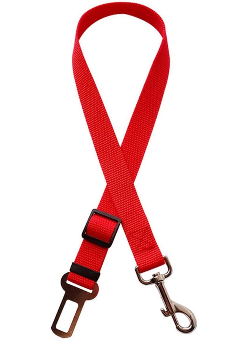 GGOOT Pet Rope Pet Products Universal Practical Cat Dog Safety Adjustable Car Seat Belt Harness Leash Puppy Seat-belt Travel Clip Strap Leads Pet Traction Rope(Red)  - Image 1