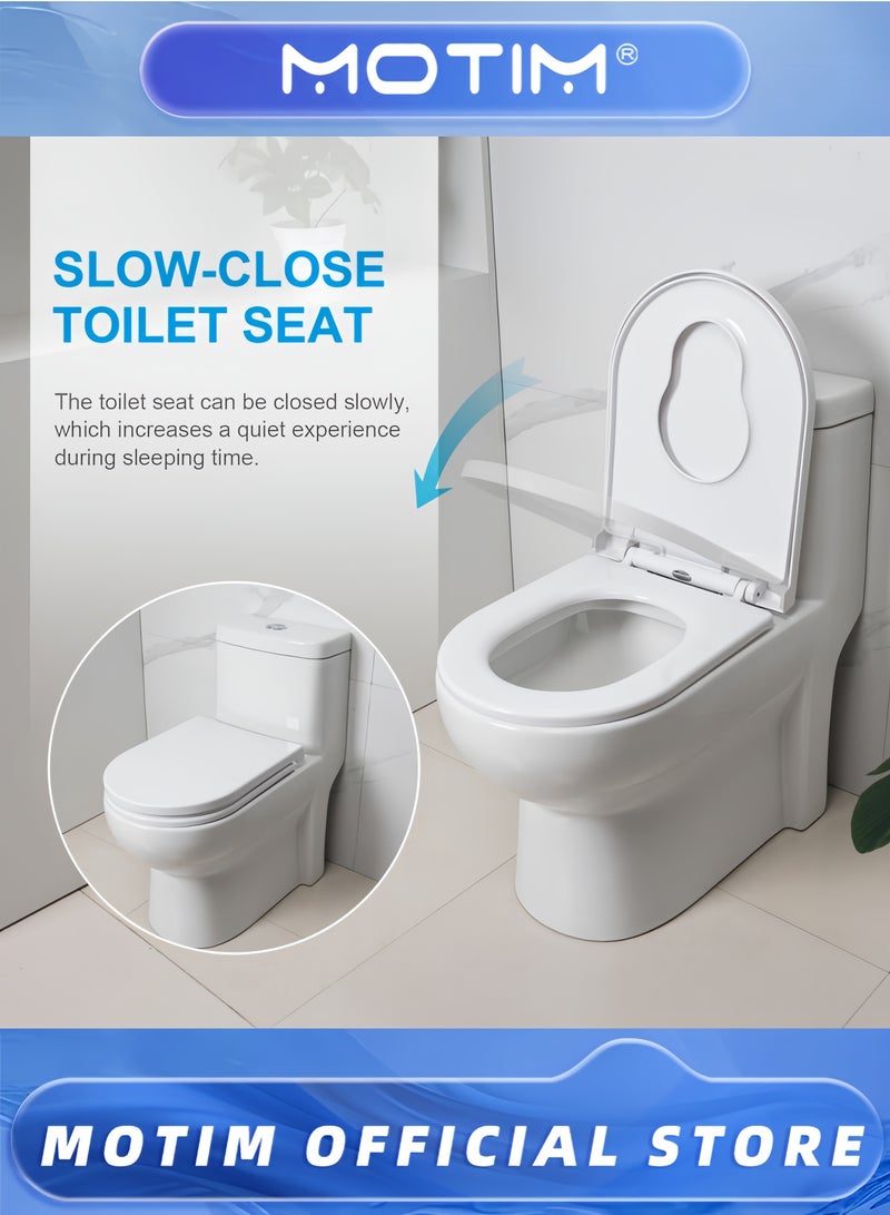 Motim Potty Training 2 in 1 Seat with Quick Release Soft Close Toilet Seat with Built-in Child Seat Family Toilet Seat - Image 3