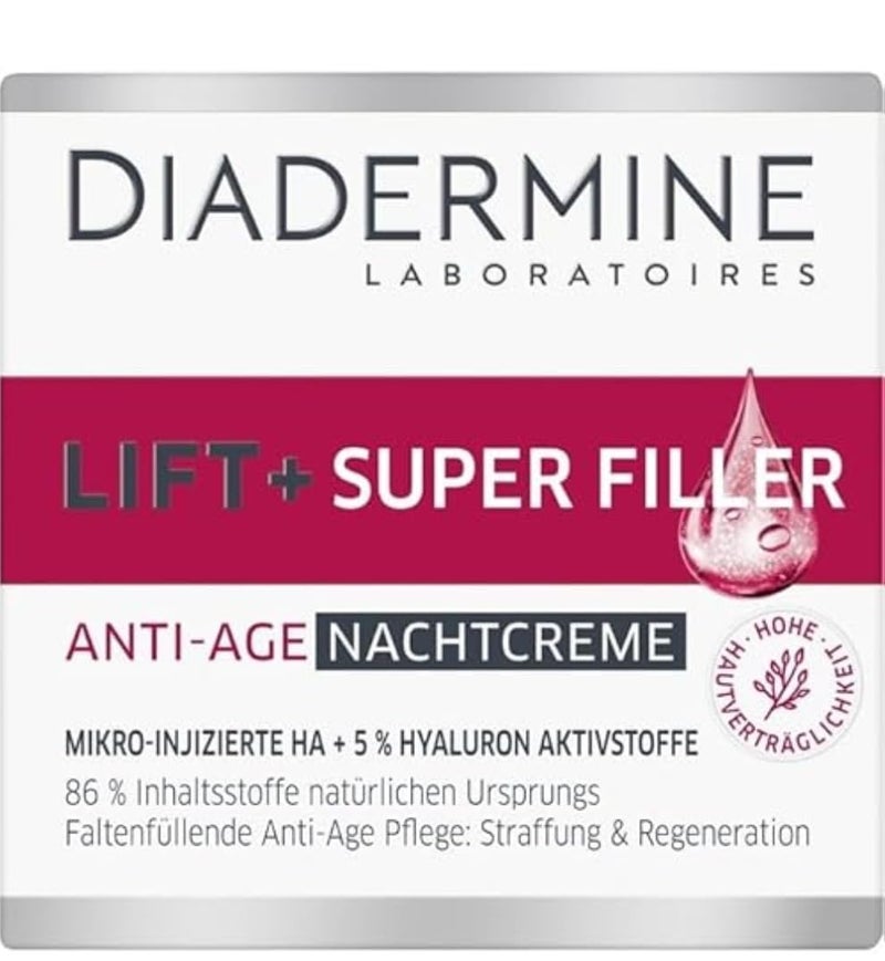 Diadermine Lift  Superfiller Hyaluron AntiAge Night Cream  176 Floz 50 ml
