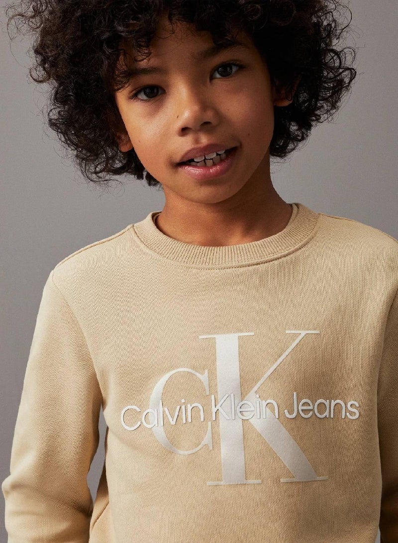 كالفن كلاين جينز سويت شيرت للجنسين مزين بشعار العلامة التجارية - Image 5