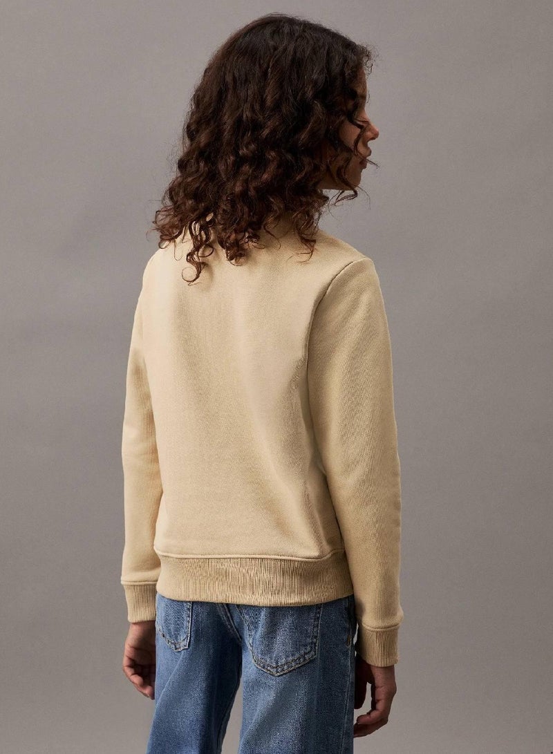 كالفن كلاين جينز سويت شيرت للجنسين مزين بشعار العلامة التجارية - Image 2