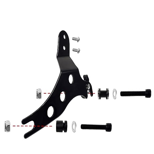 Fjpacemt Detachable 4-Point Docking Hardware Kits Compatible for Harley Fatboy Breakout Street Bob Heritage Softail Low Rider Sport Glide 07-23, Sissy Bar Tour Rack Docking Points Mount Bolts (Black) - Image 4
