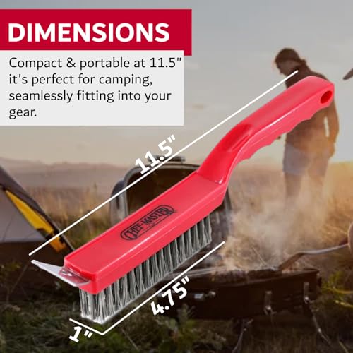 Chef-Master Chef Master Grill Brush & Scraper, Heavy Duty Plastic Handheld Grill Cleaning Brush, Scraper Head with Tough Wire Bristles Grill Brush for Grill Grates, Outdoor BBQ Grill & Grilling Accesories - 90044 - Image 2