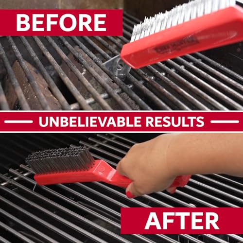 Chef-Master Chef Master Grill Brush & Scraper, Heavy Duty Plastic Handheld Grill Cleaning Brush, Scraper Head with Tough Wire Bristles Grill Brush for Grill Grates, Outdoor BBQ Grill & Grilling Accesories - 90044 - Image 4