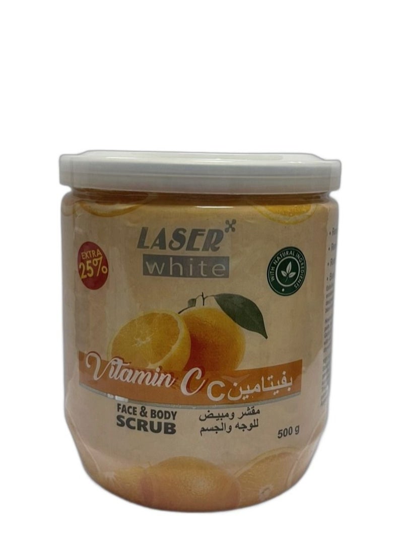 LASER WHITE - Vitamin C Scrub Removes Excess Oil And Black Spots Whitening Face And Body - Image 1