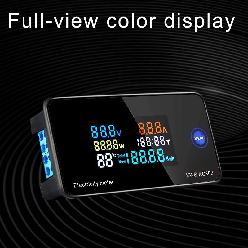 Compact Digital Multimeter LCD Display Ammeter Voltmeter Power Energy Panel Meter 100a - Image 5