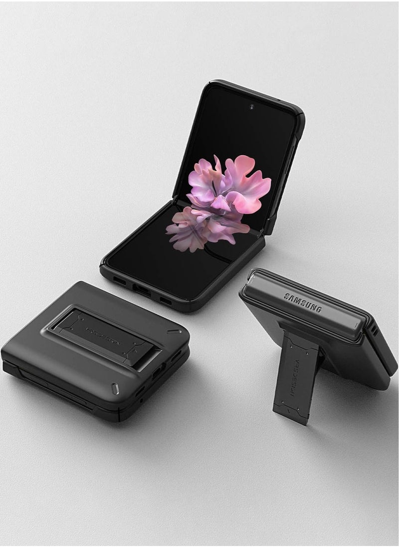 QuickStand Modern Protective Case for Samsung Galaxy Z Flip 3 5G (2021) with Kickstand - Matte Black