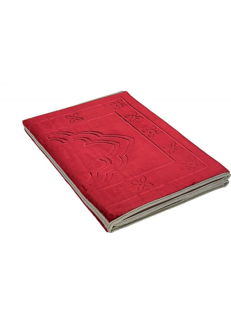 Padded, foldable prayer mat with backrest and carrying pocket - Image 3