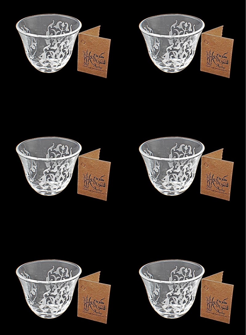 KuduArts Arabic Coffee Cups 6 pieces - Image 1