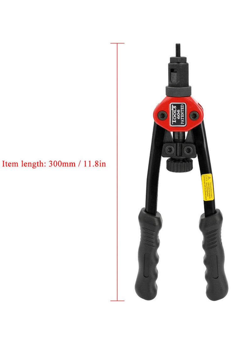 Generic - 12in Labor-saving Hand Riveter BT-606 Double Insert Manual Rivet Machine Riveting Tools with Nuts - Image 1