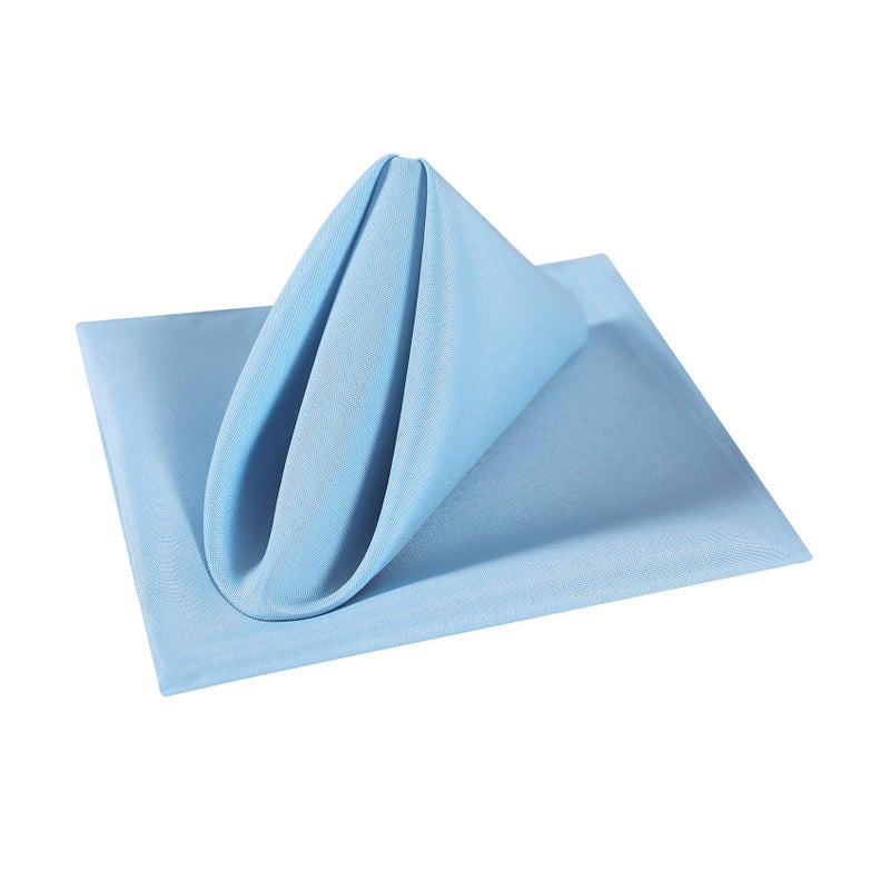 Cupuamon Cloth Napkins 17x17 inch Washable Polyester Dinner Napkins Soft Table Napkins for Wedding Party Dining Banquet(Blue Mist,12PCS) - Image 3