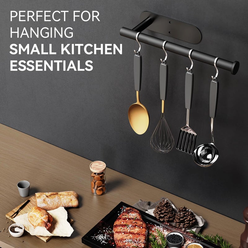 Auxmir Paper Towel Holder Under Cabinet  Self Adhesive Paper Towels Rolls Racks For Kitchen  Wall Mount Thicken Stainless Steel Rustproof  Both Available In Adhesive And Screws For Bathroom Rv  Black - Image 5