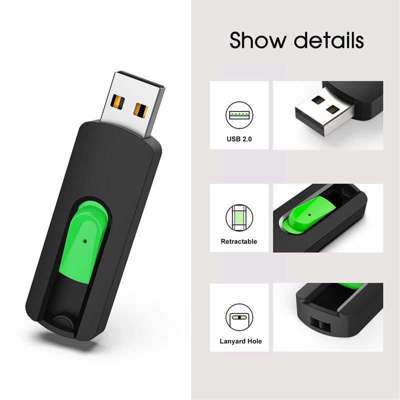 Aiibe 128GB Flash Drive Aiibe USB Flash Drive 128 GB Thumb Drive USB 2.0 Memory Stick Zip Drive Backup Jump Drive Single 128GB 128G USB Drive for PC Laptop - Image 3