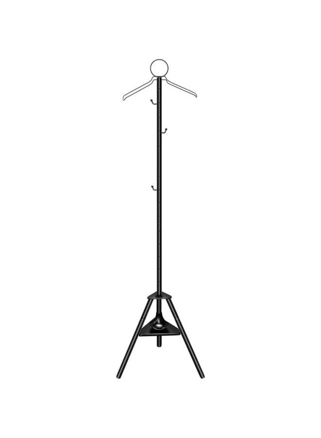 Iron Freestanding Clothes Hanger Rack, Black - Image 1
