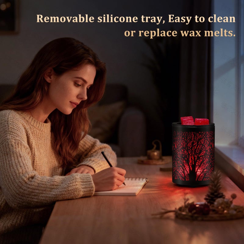 ENAROMA Electric Wax Melt Warmer with 7-Color LED & Timer Function â€“ Flameless Scented Wax Burner and Oil lamp for Home, Christmas, and Farmhouse Decor - Image 3