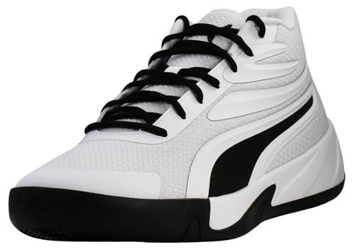 PUMA Men's Court Pro Basketball Shoe, White Black, 9.5 - Image 1