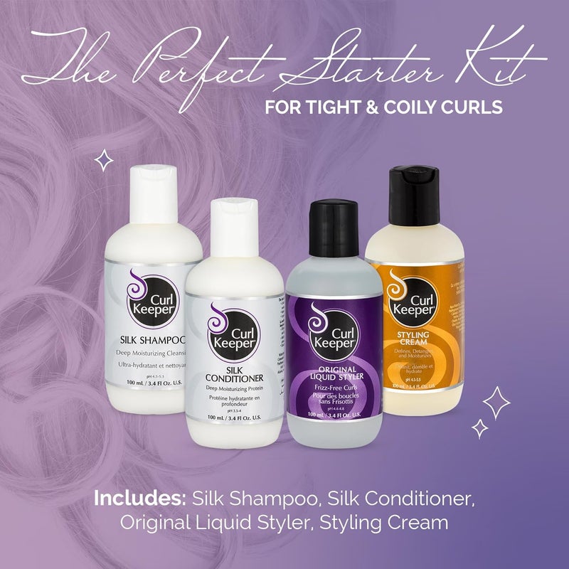 Curl Keeper Tight Curl Starter Kit - 4 Travel Size Products for Frizz-Free Curls - Image 2