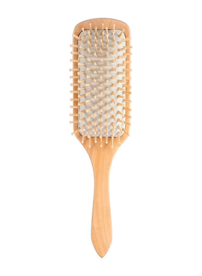 ANGGREK Hair Brush, Wet Hair Brushes for Women Blow Drying Detangler Thick Thin Hair, Wooden Combs Paddle Hair Scalp Care Cushion Massage Hairbrush 2 Colors(White) - Image 1