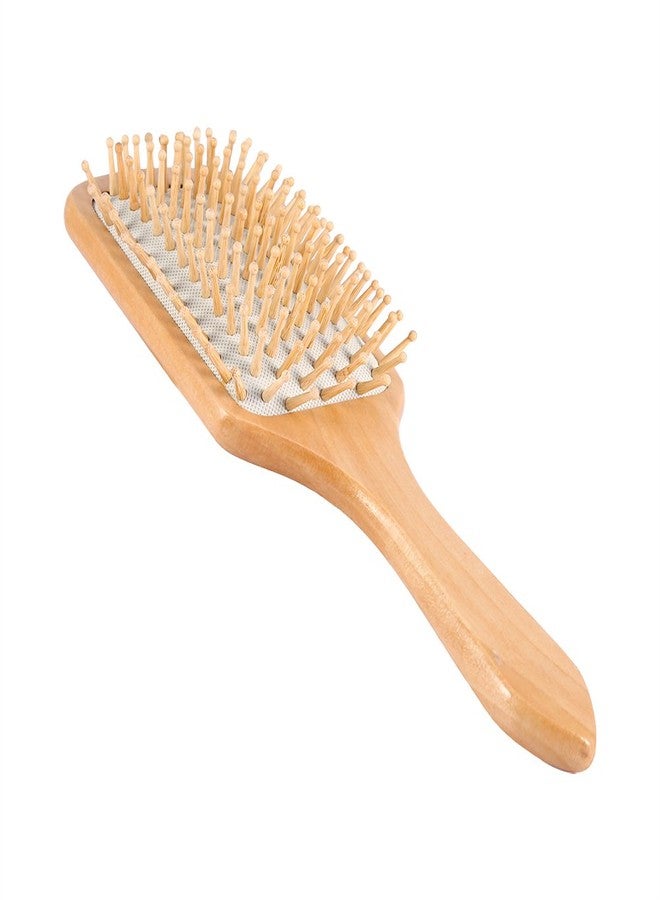 ANGGREK Hair Brush, Wet Hair Brushes for Women Blow Drying Detangler Thick Thin Hair, Wooden Combs Paddle Hair Scalp Care Cushion Massage Hairbrush 2 Colors(White) - Image 2