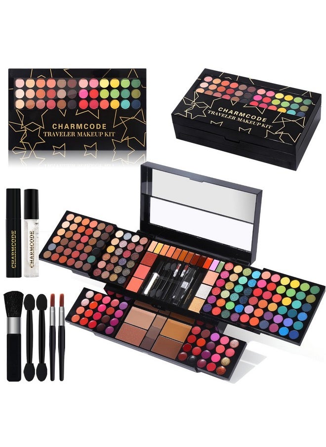 CHARMCODE Professional All in One Makeup Kit for Women Full Kit,186 Colors Make Up Palette Valentine's Day Gift Set, Including Eyeshadow,Lip Gloss,Concealer,Highlighter,Contour,Brow Powder,Mascara,Blush & Brush  - Image 1