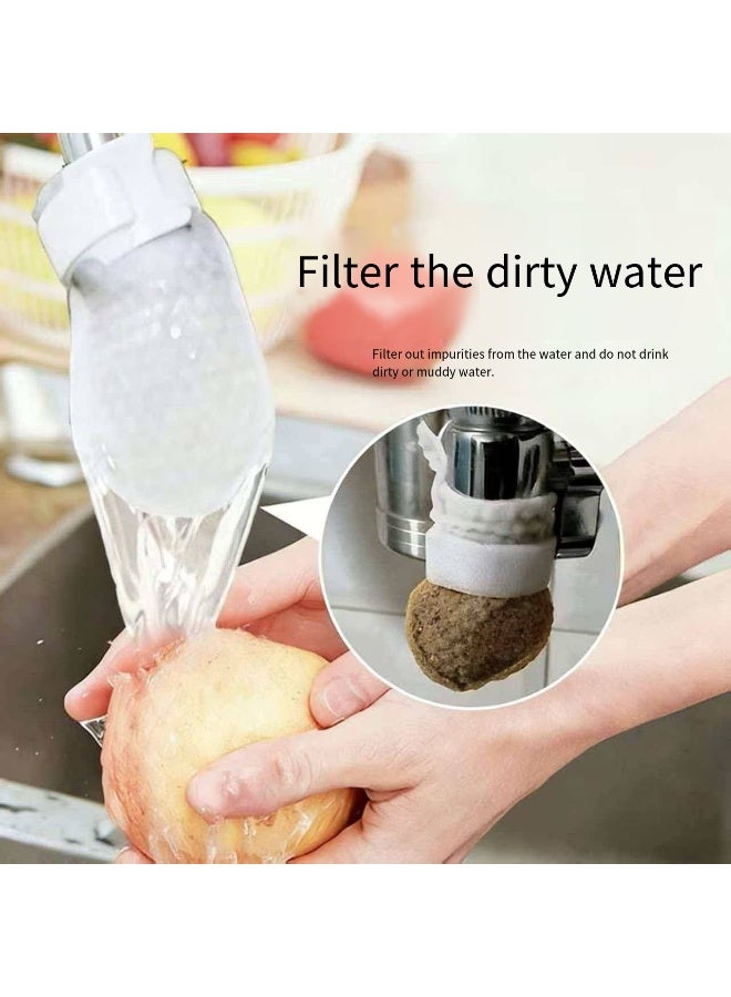 Set of 50 Filter Sponges with 5 Fastening Straps, Tap Water Purification Sponge Filters - Image 2