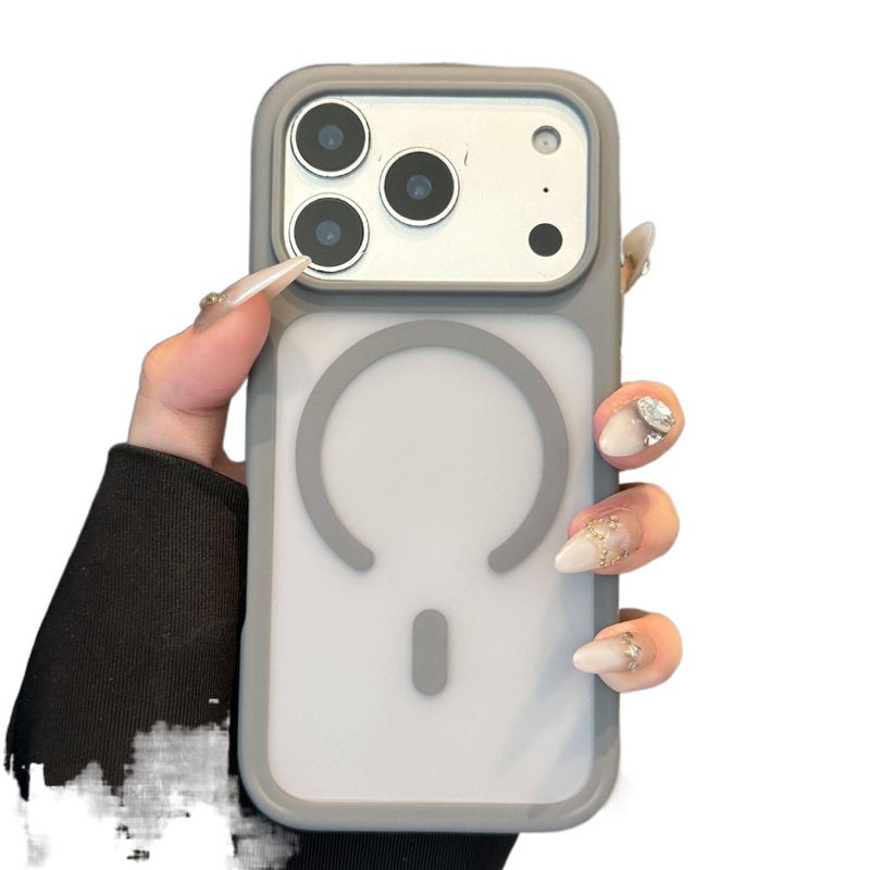 PC MagSafe Case for iPhone 14 / 14 Plus / 14 Pro / 14 Pro Max with Strong Magnetic and Drop Protection plus Shockproof plus Matte Finish plus Skin Feel in Gray - Veloris - Image 1
