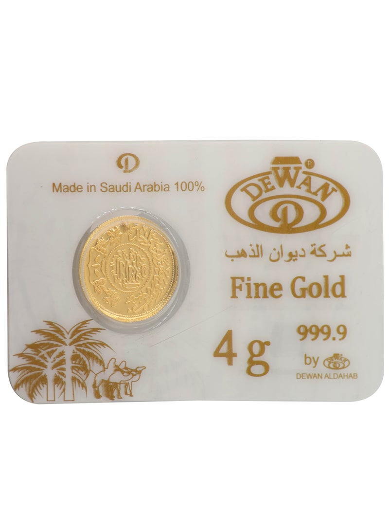 ديوان جنيه ذهب سعودي عيار 24 وزن 4 غرام - Image 1