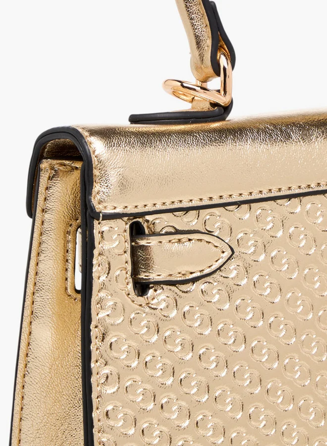 Celeste Solid Satchel Bag with Detachable Strap and Twist Lock Closure