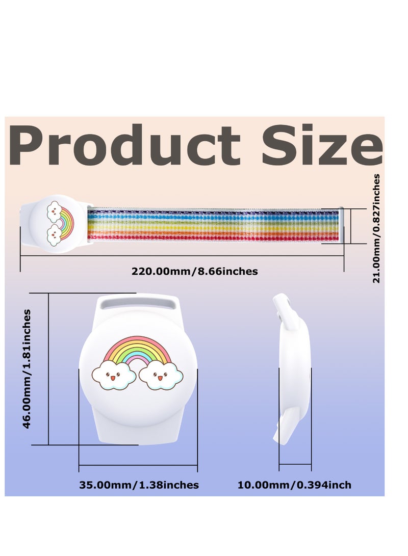Innoshine Carton  Airtag Wristband Kids Airtag Bracelet for Kids, Apple Air Tag  Covers with Nylon Wristband, Waterproof full cover Airtag Trackers Case Cover Elastic Watch Band for Toddlers Girls Boys Elders - Image 3