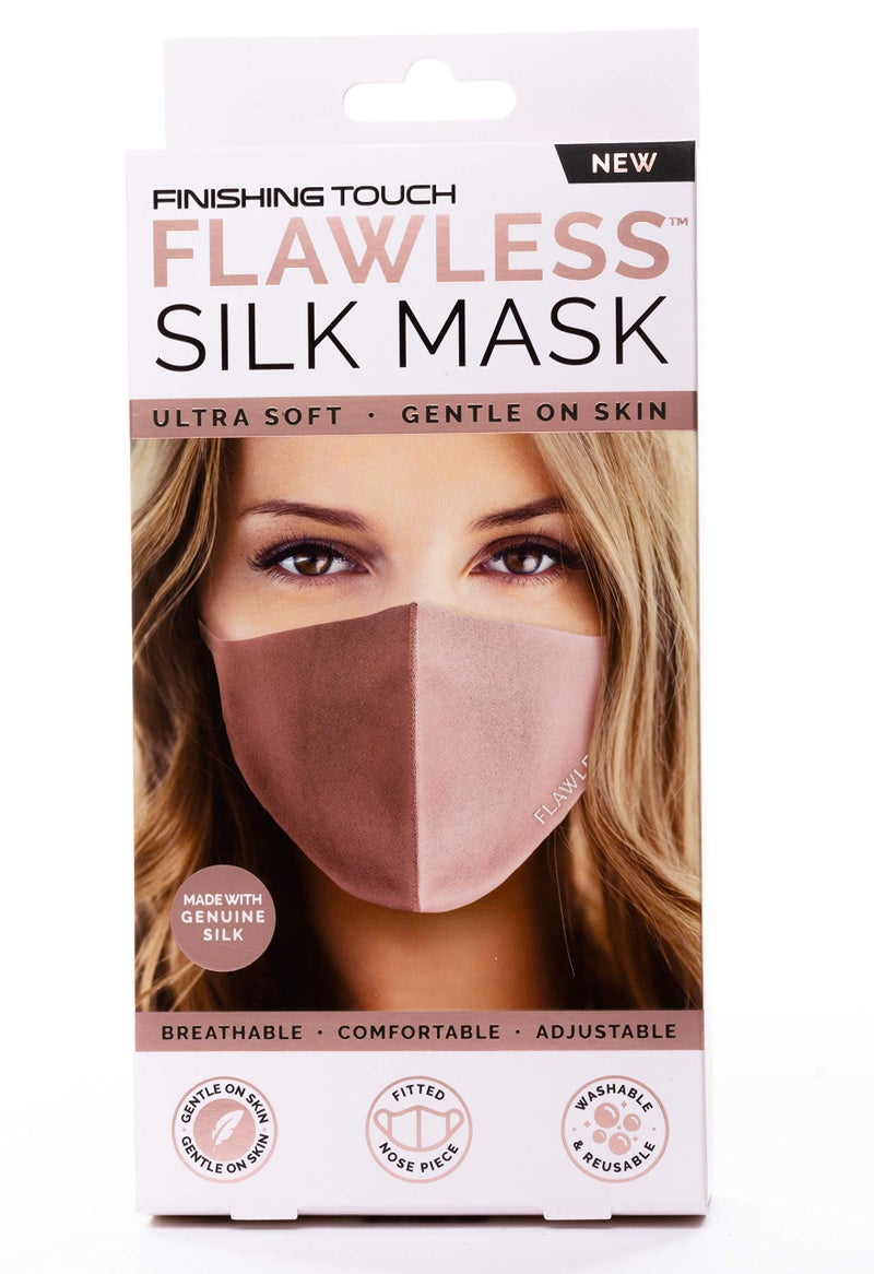 Finishing Touch Flawless Silk Face Mask Washable Soft and Gentle on Skin, Blush, 1 Count - Image 2
