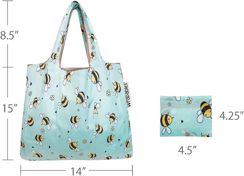 allydrew Foldable Tote Nylon Reusable Grocery Bag (Set of 2) - Image 3