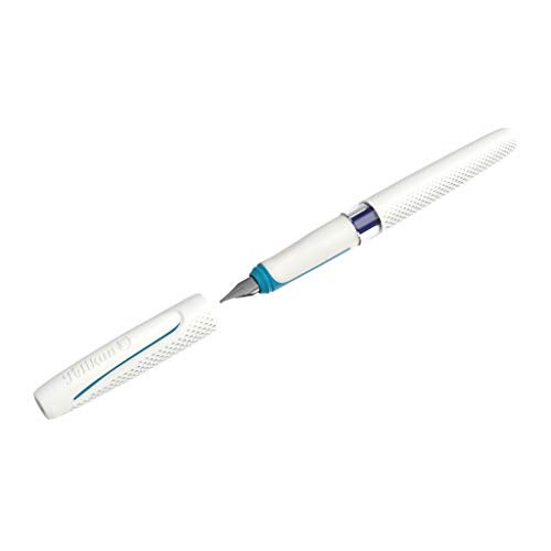 Pelikan ILO Fountain Pen for Right-Handed and Left-Handed Users, White, Cartridge Fountain Pen with Extra Light Weight, Nib M - Image 1